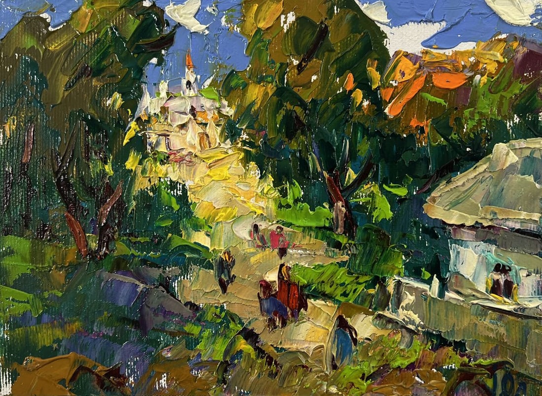 Oil painting Feast day in village Oleksiy Ivanyuk - 3