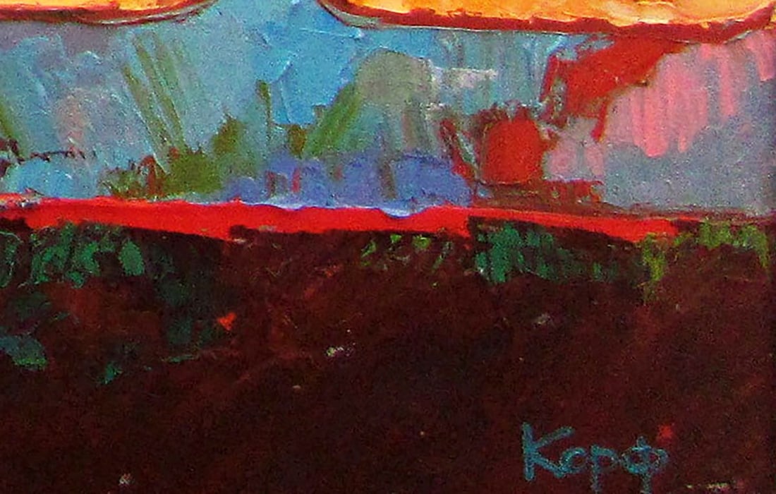 Oil painting Gates with swan patterns Natalia Korf-Ivaniuk - 6