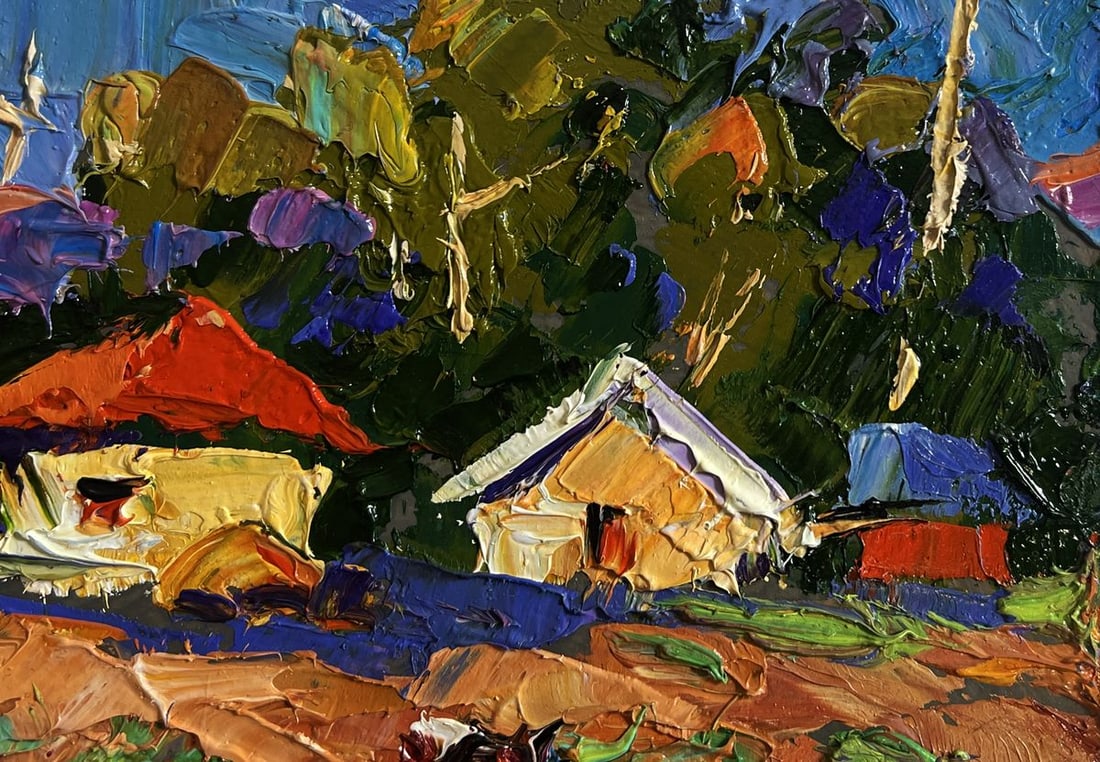 Oil painting Sunny day in the garden Alex Kalenyuk - 4