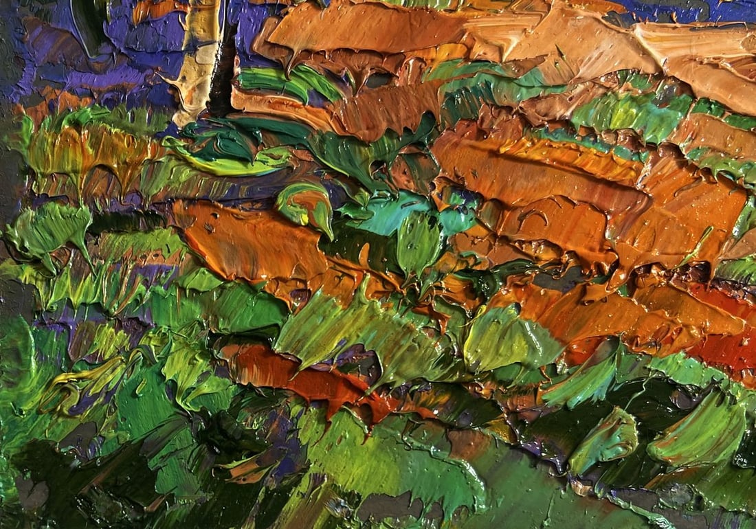 Oil painting Sunny day in the garden Alex Kalenyuk - 5