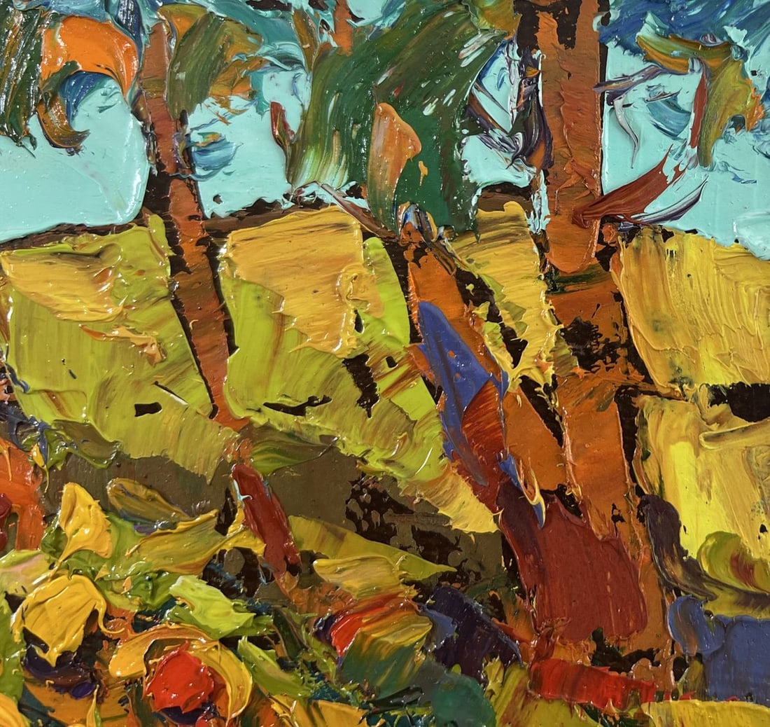 Oil painting Yellow song of summer Oksana Kalenyuk - 4