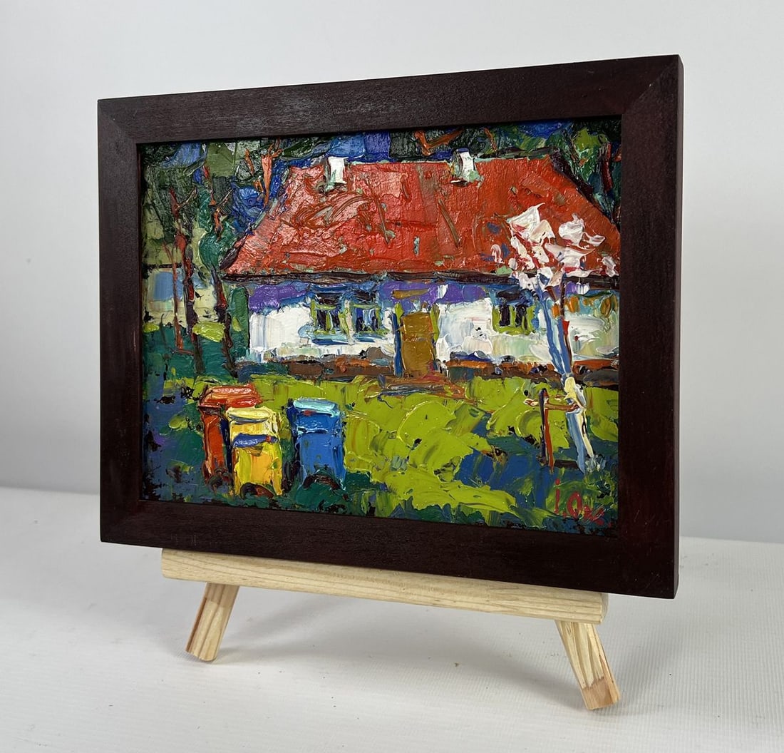 Oil painting Near the house a life of its own Oksana Kalenyuk - 2
