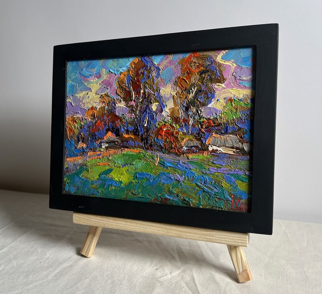 Oil painting Village freedom and relaxation Oksana Kalenyuk - 2