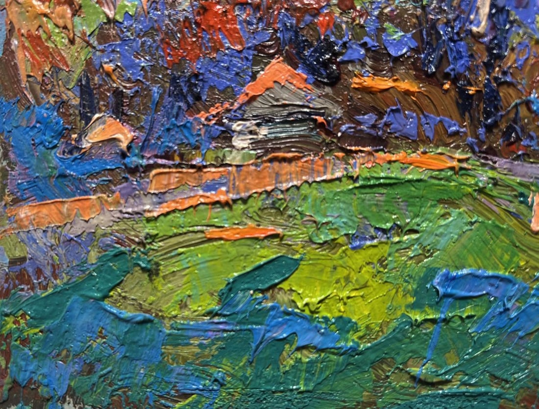 Oil painting Village freedom and relaxation Oksana Kalenyuk - 5