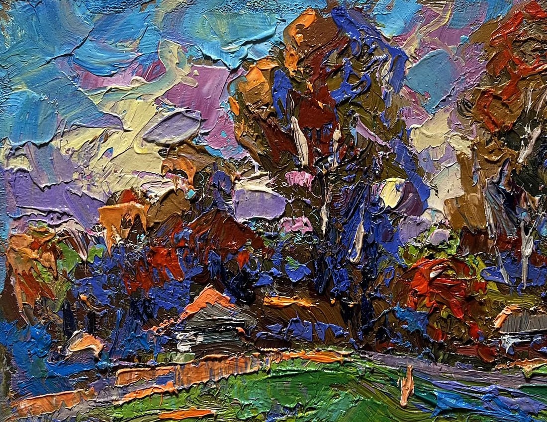 Oil painting Village freedom and relaxation Oksana Kalenyuk - 7