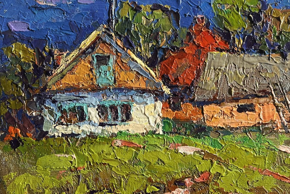 Oil painting Sunny day in the village Oksana Kalenyuk - 7