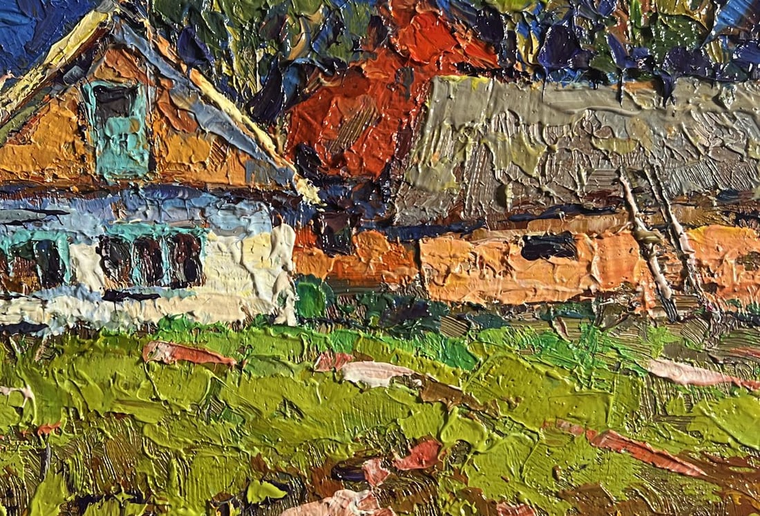 Oil painting Sunny day in the village Oksana Kalenyuk - 8