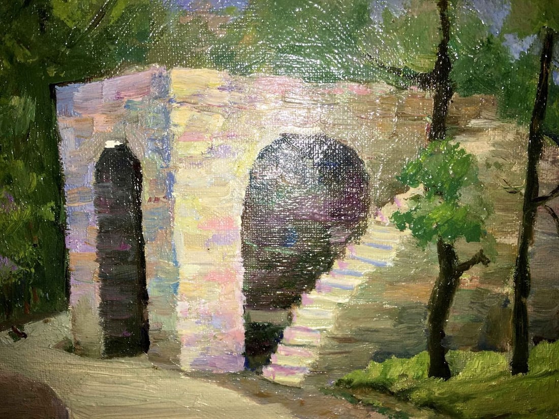 Stone arbor oil painting Lednev Dmitry - 5