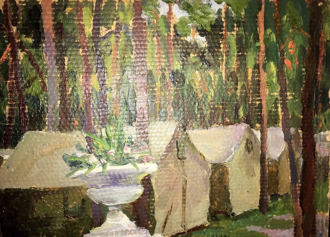 Tourist gathering oil painting Lednev Dmitry - 7