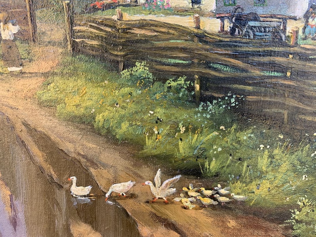 Oil painting Rural routine - 9