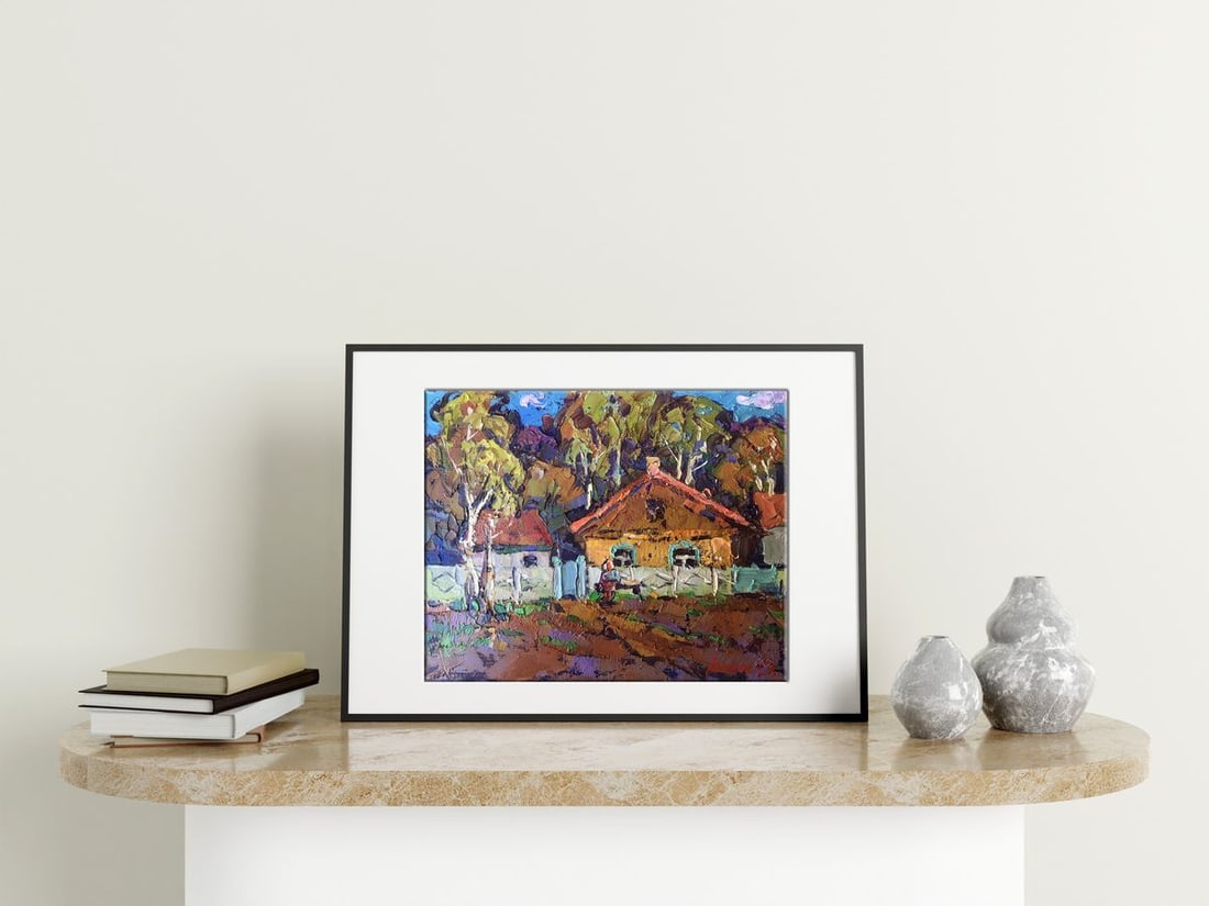 Oil painting Near the courtyard Kalenyuk Alex - 2