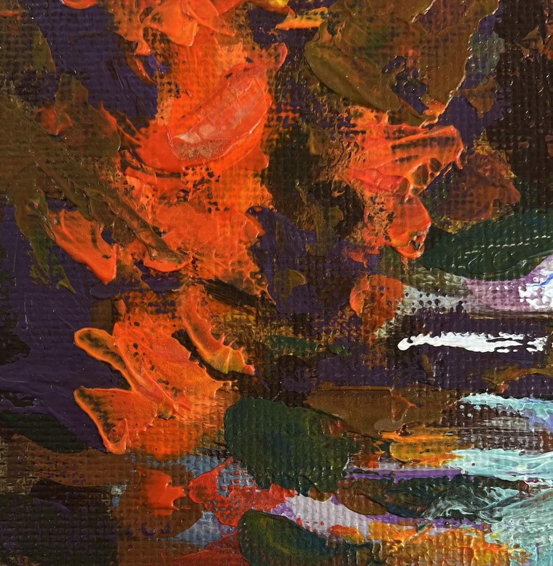 Acrylic painting Autumn in the mountains Mykhailo Patskan - 7