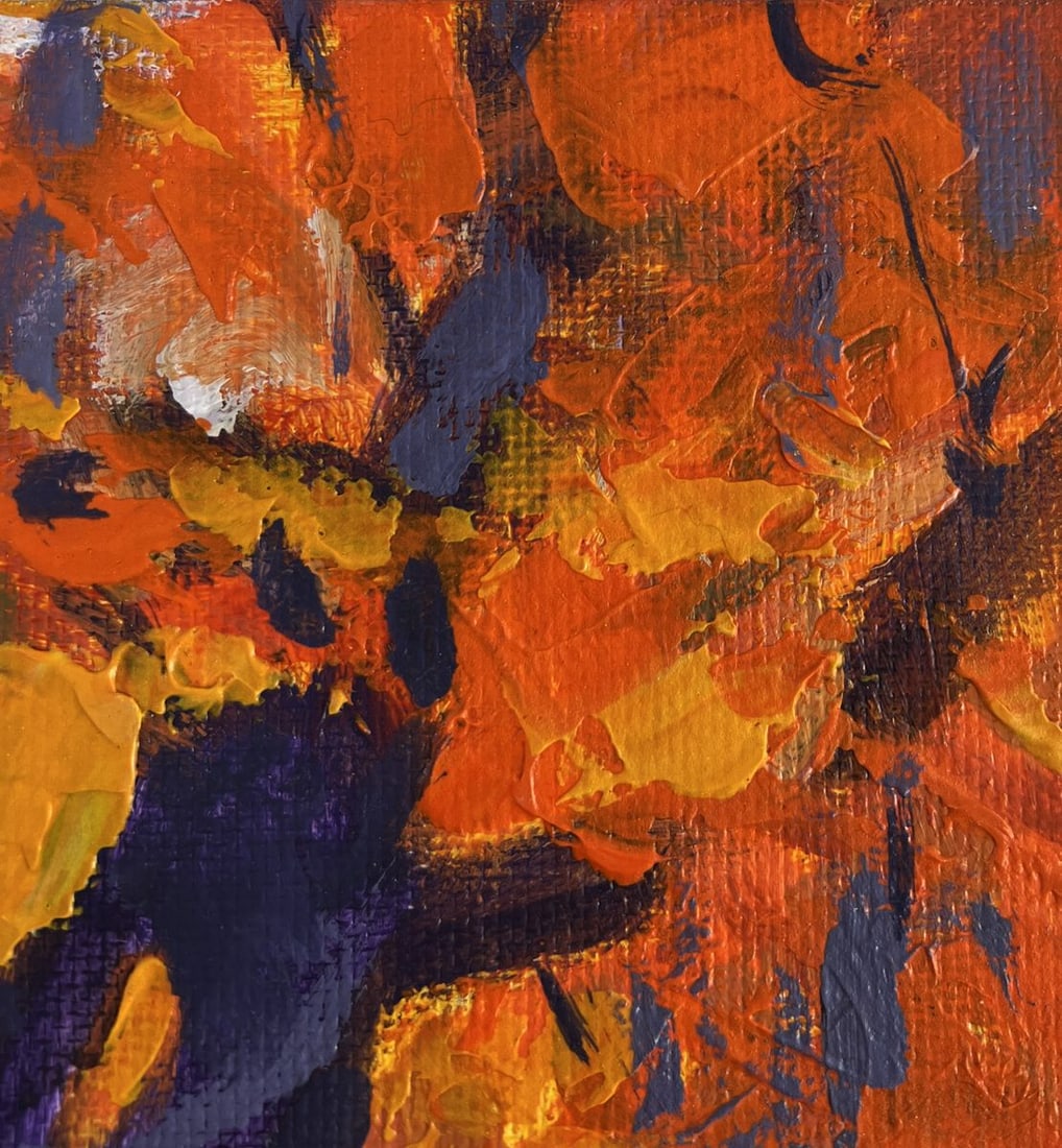 Acrylic painting Gold of the autumn forest Mykhailo Patskan - 4