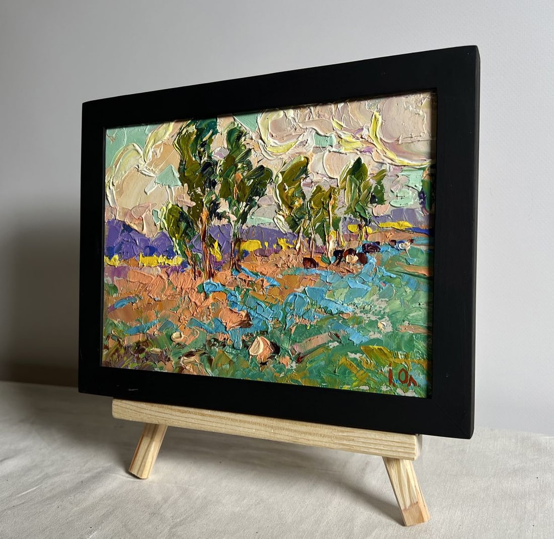 Oil painting In the autumn meadows Alex Kalenyuk - 2