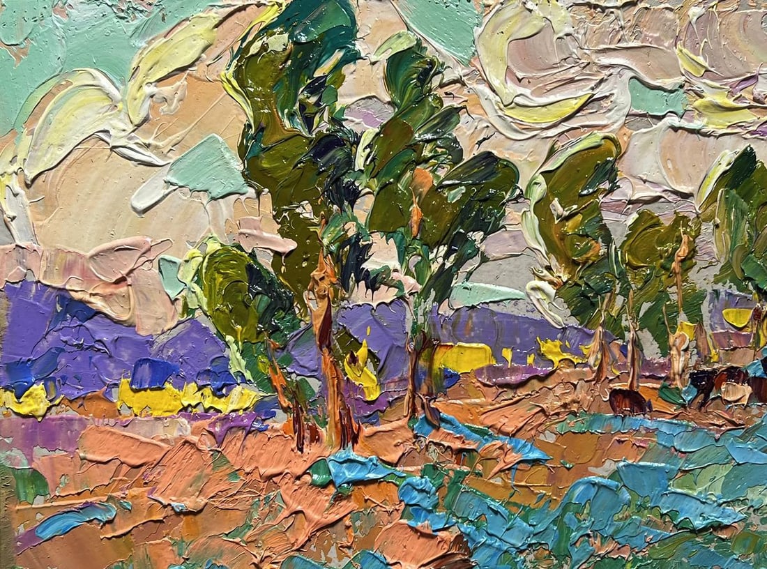 Oil painting In the autumn meadows Alex Kalenyuk - 7