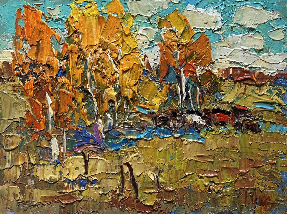 Oil painting Autumn sunny day Oksana Kalenyuk - 3