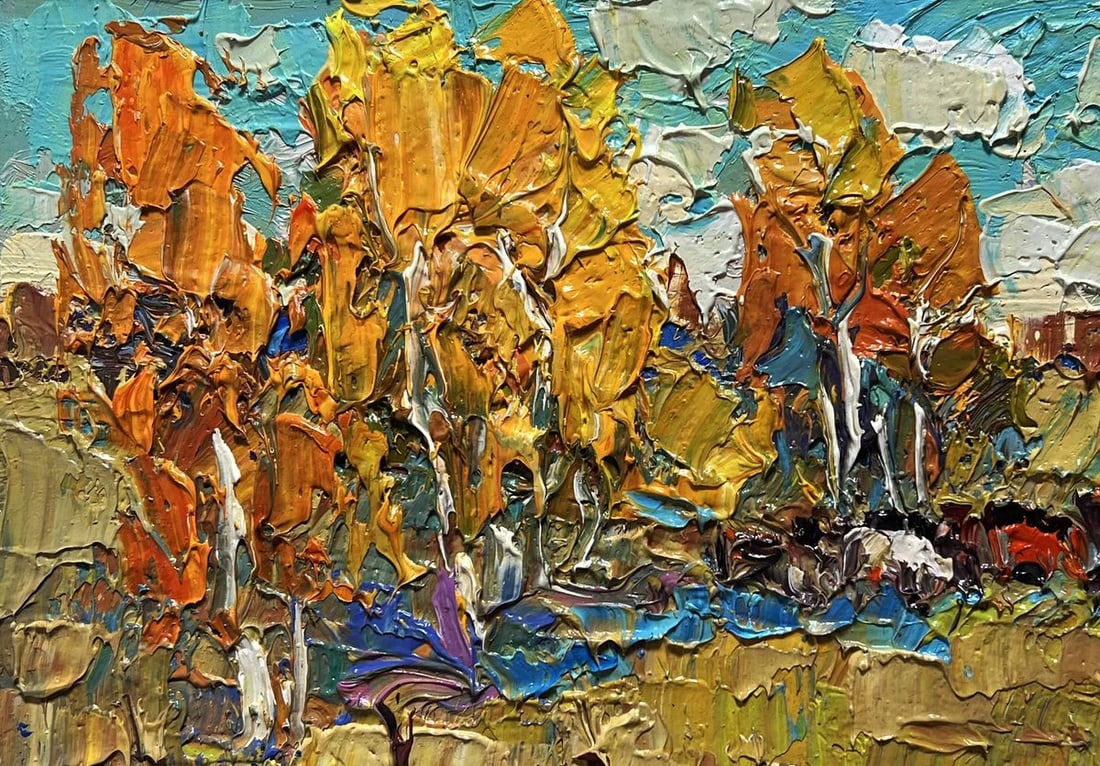 Oil painting Autumn sunny day Oksana Kalenyuk - 7