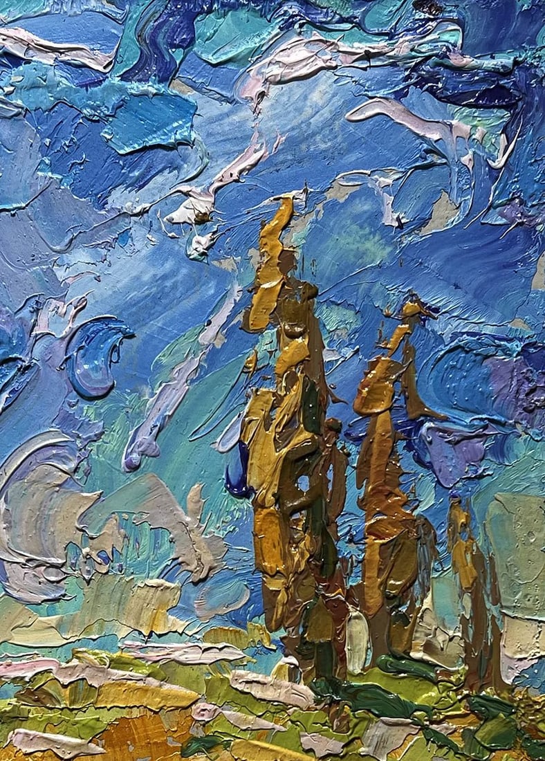 Oil painting Geese in the autumn steppes Alex Kalenyuk - 9