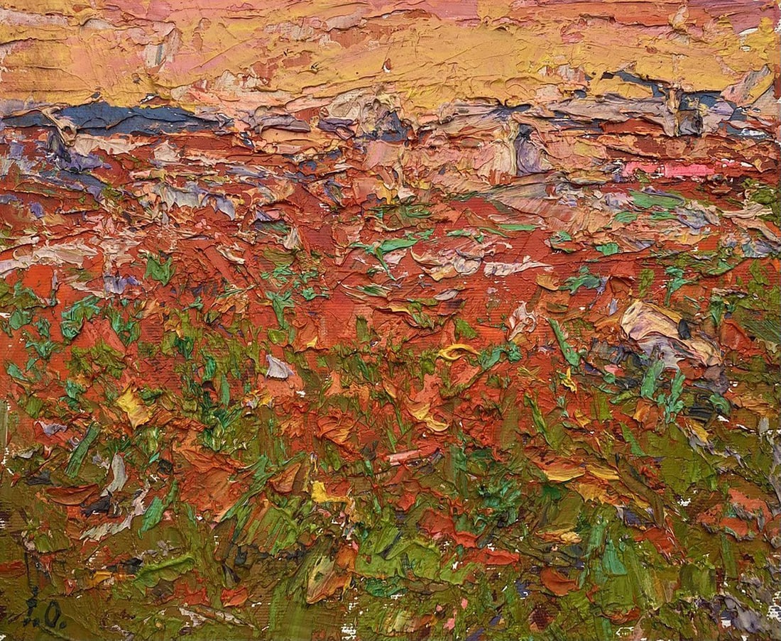 Oil painting The steppe is eternal Kalenyuk Alex: Title: Oil painting The steppe is eternal Kalenyuk Alex Description: NoKalen 1196"The Steppe is Eternal" is a compelling oil painting that captures the raw beauty and vastness of the sprawling steppe