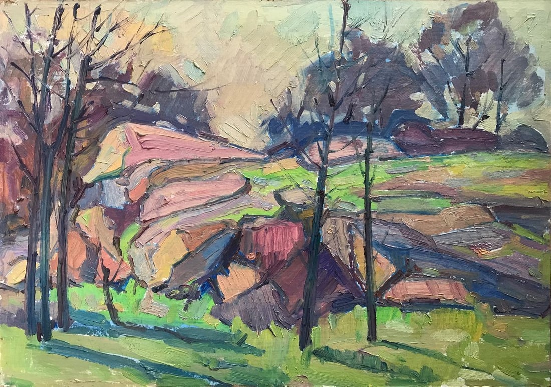 Oil painting Carpathian mountains Peter Tovpev (1 of 11)