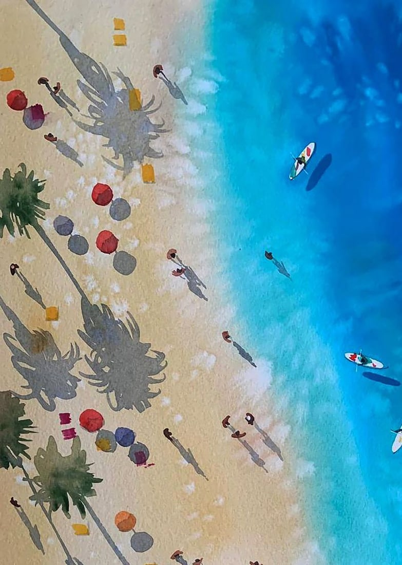 Watercolor painting Earthly Paradise Olena Klimenko - 2