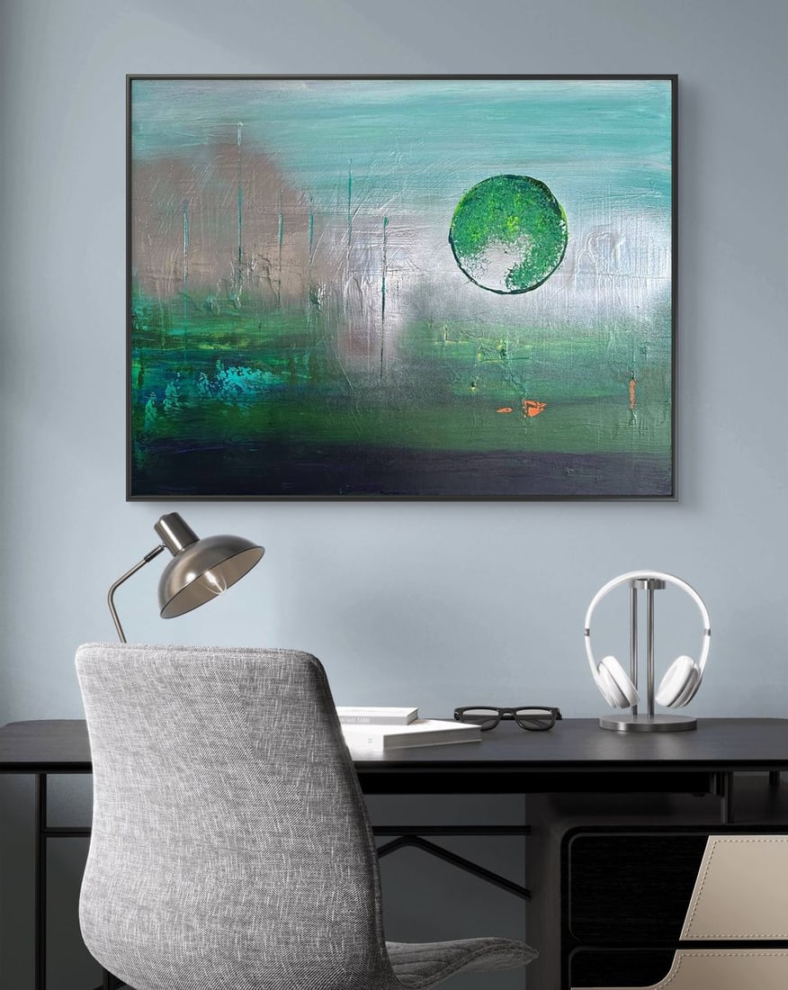 Acrylic painting Mint Moon Olga Melezhik - 2