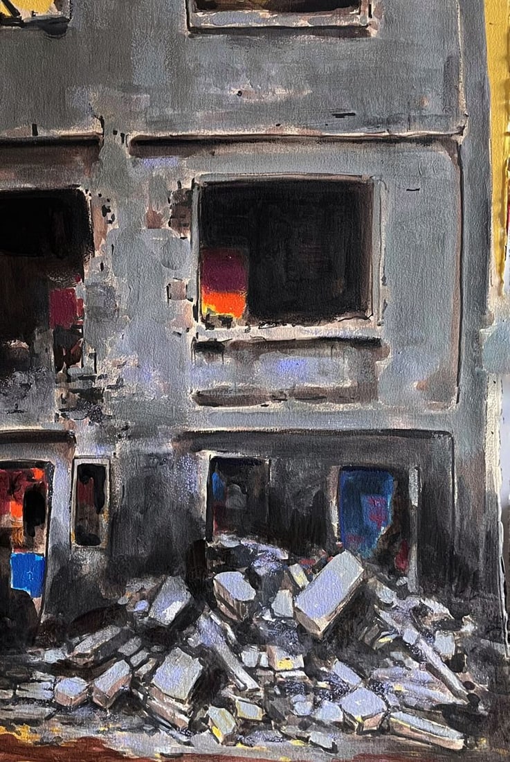 Acrylic painting Memory of the Wall Juan Angel Gonzalez de la Calle - 5