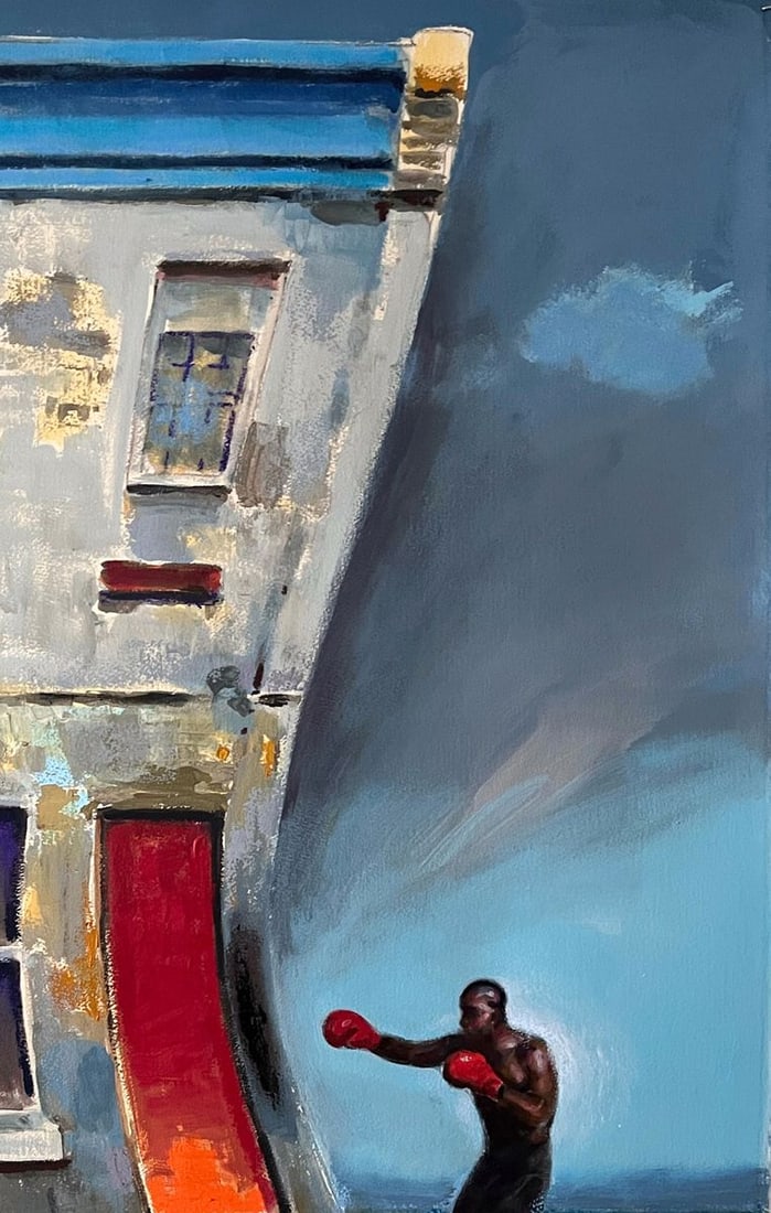 Acrylic painting Strike of Fate Juan Angel Gonzalez de la Calle - 3