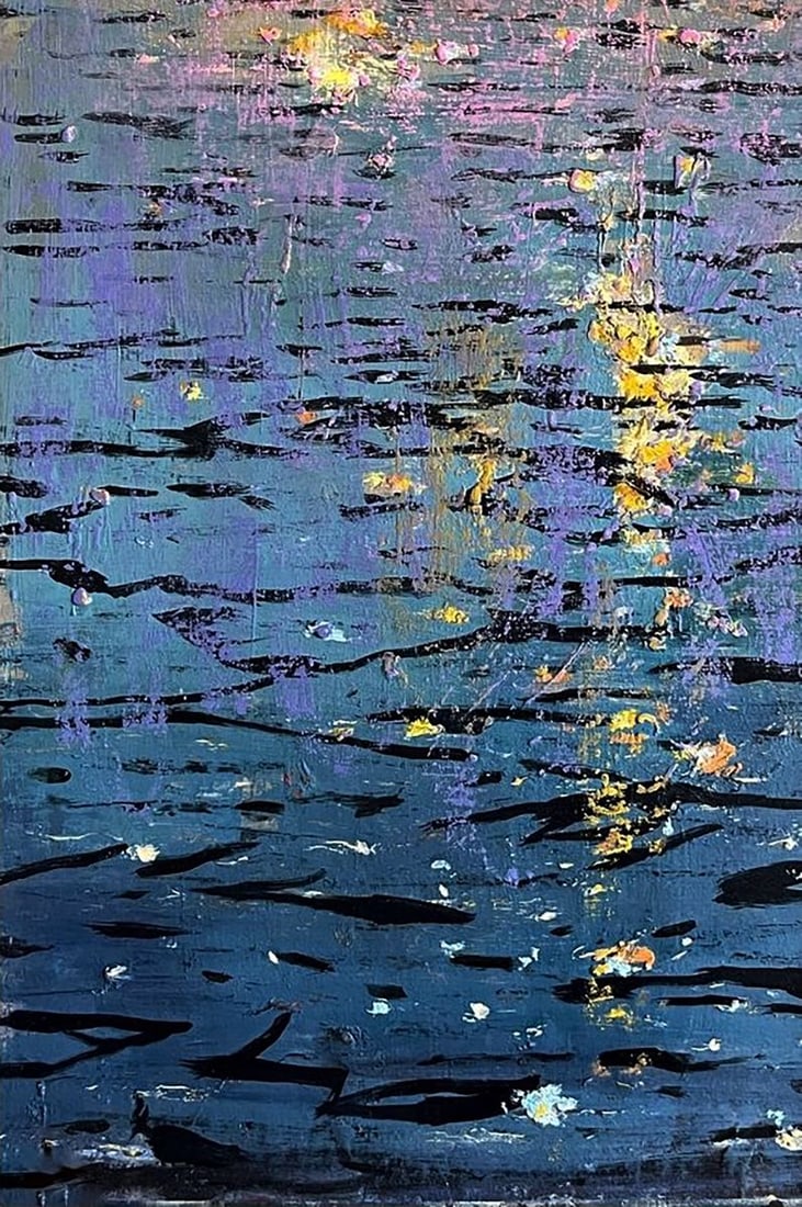 Oil painting Reflection at sea Juan Angel Gonzalez de la Calle - 2