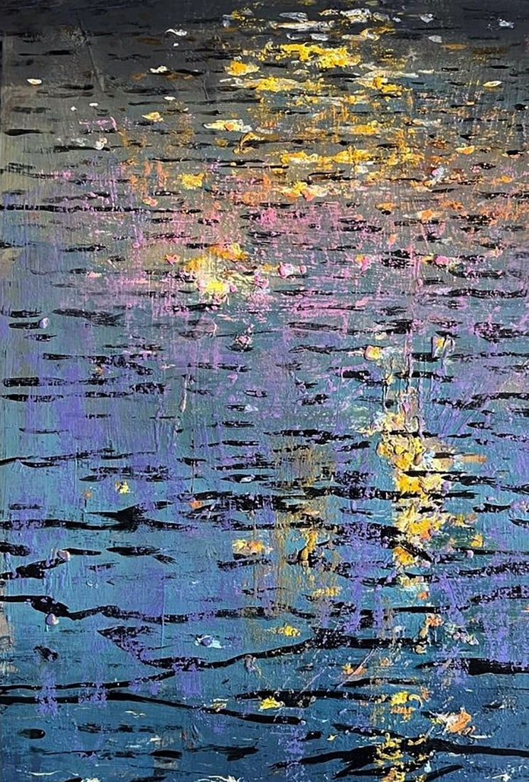 Oil painting Reflection at sea Juan Angel Gonzalez de la Calle - 4