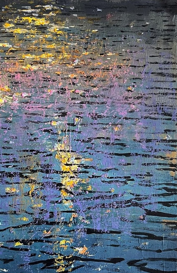 Oil painting Reflection at sea Juan Angel Gonzalez de la Calle - 5