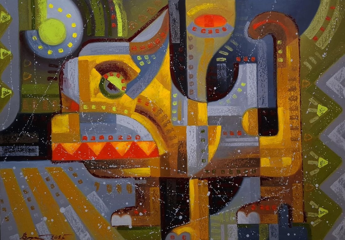 Oil painting Near the crosswalk Sergey Voichenko: Title: Oil painting Near the crosswalk Sergey Voichenko Description: No.Voich 128*** ABOUT THIS PAINTING **** TITLE: "Near the crosswalk"* ARTISTS: Sergey Voichenko* SIZE: 60x85 cm/'23.62x33.46