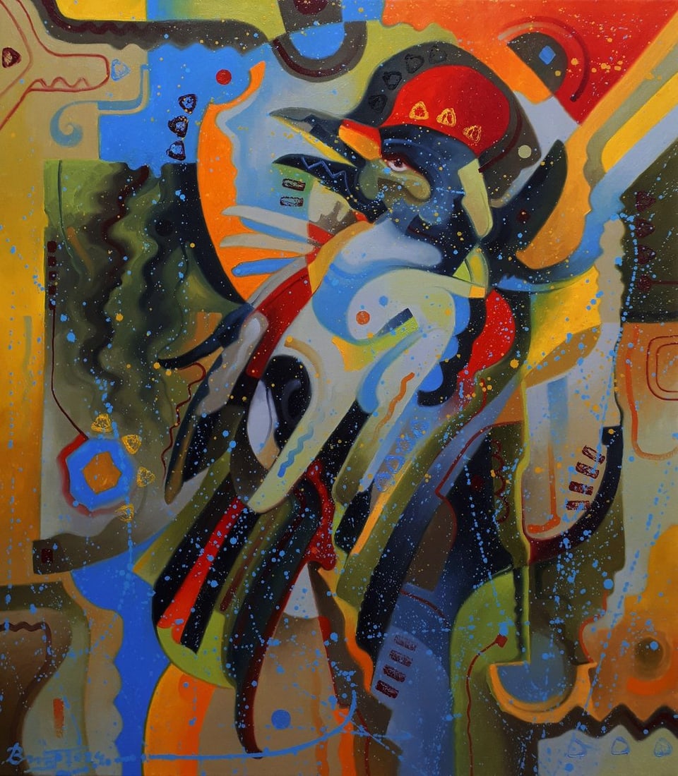 Oil painting South side bird Sergey Voichenko: Title: Oil painting South side bird Sergey Voichenko Description: No.Voich 138*** ABOUT THIS PAINTING **** TITLE: "South side bird"* ARTISTS: Sergey Voichenko* SIZE: 80x70 cm/'31.49x27.55 inches' * ME