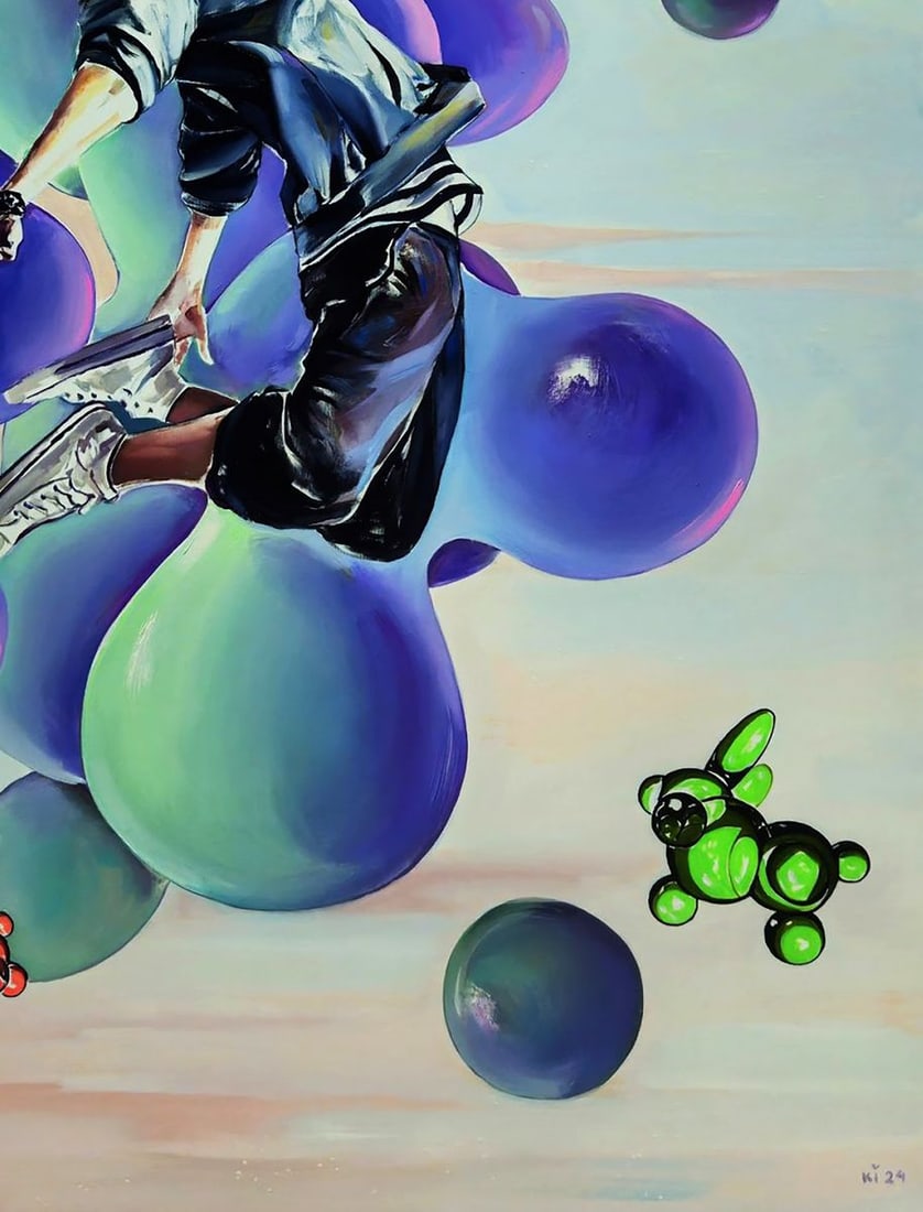 Oil painting Tiktok man jumping Igor Konovalov - 7