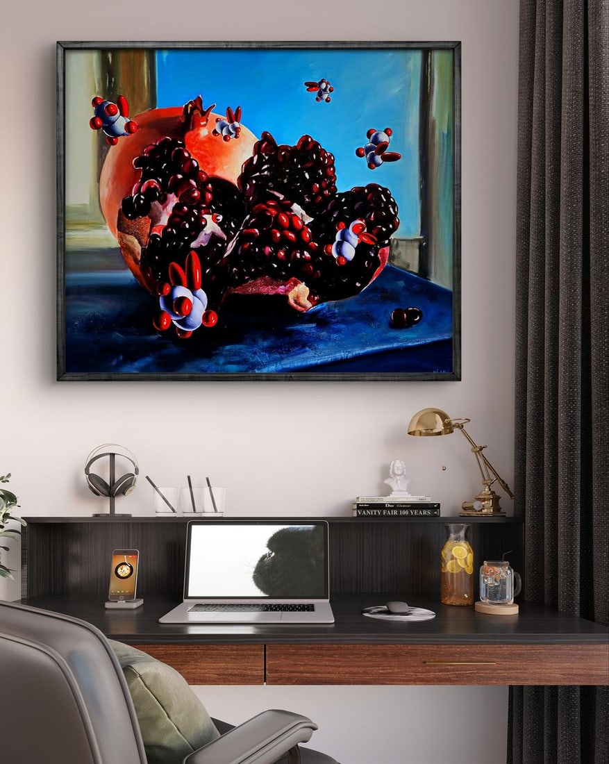 Oil painting Enjoying the Pomegranate Fruit Igor Konovalov - 2