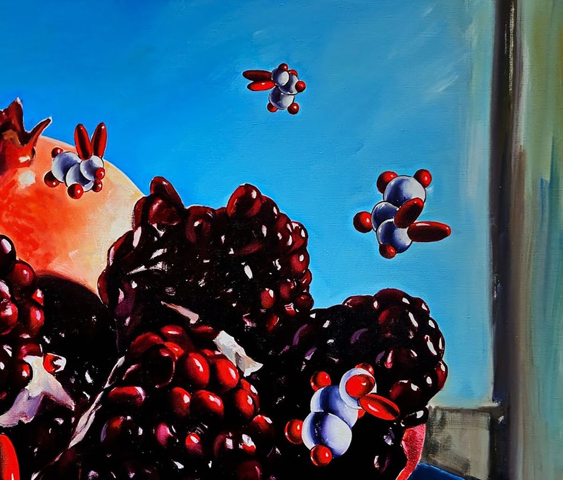 Oil painting Enjoying the Pomegranate Fruit Igor Konovalov - 5