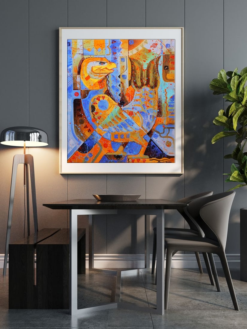 Oil painting Fish de Bird Sergey Voichenko - 2