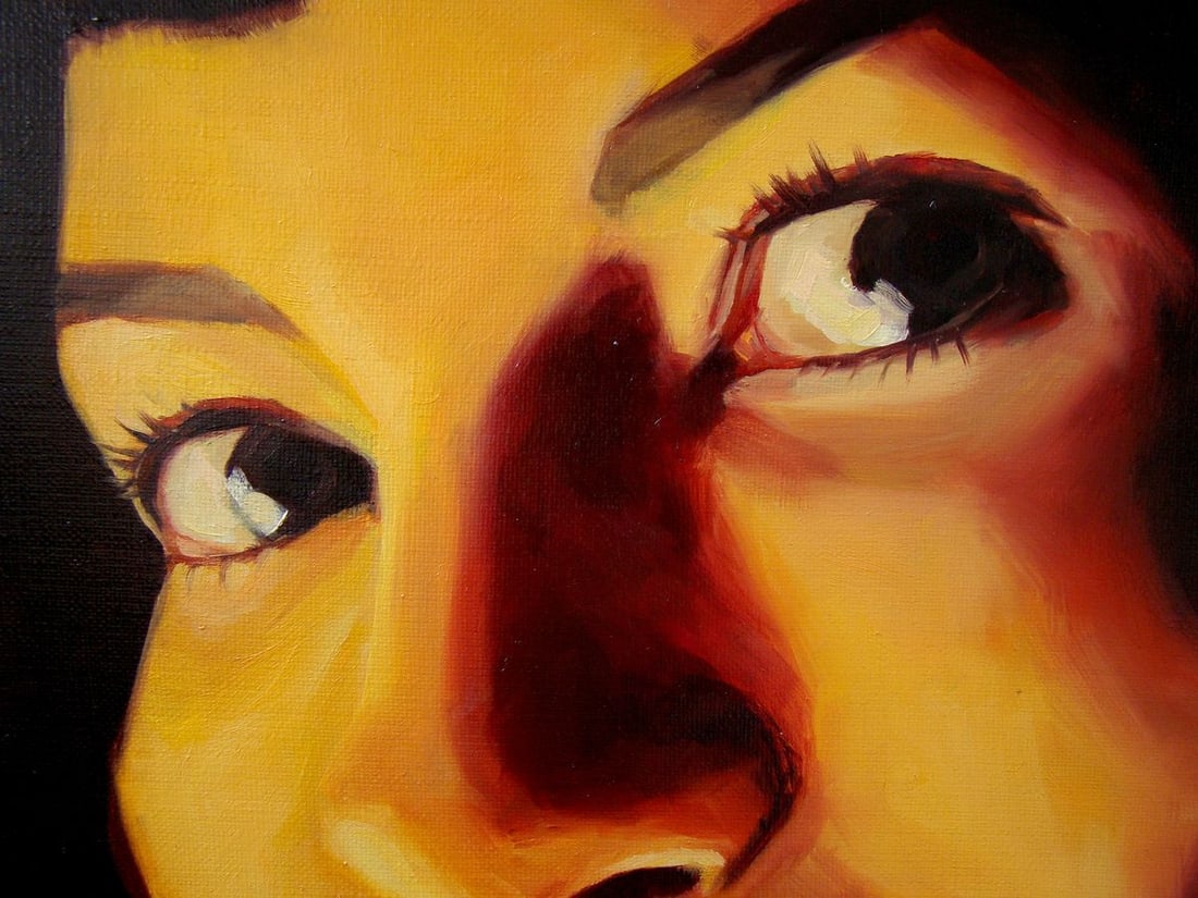 Oil painting Crazy eyes Yulia Lihina - 8