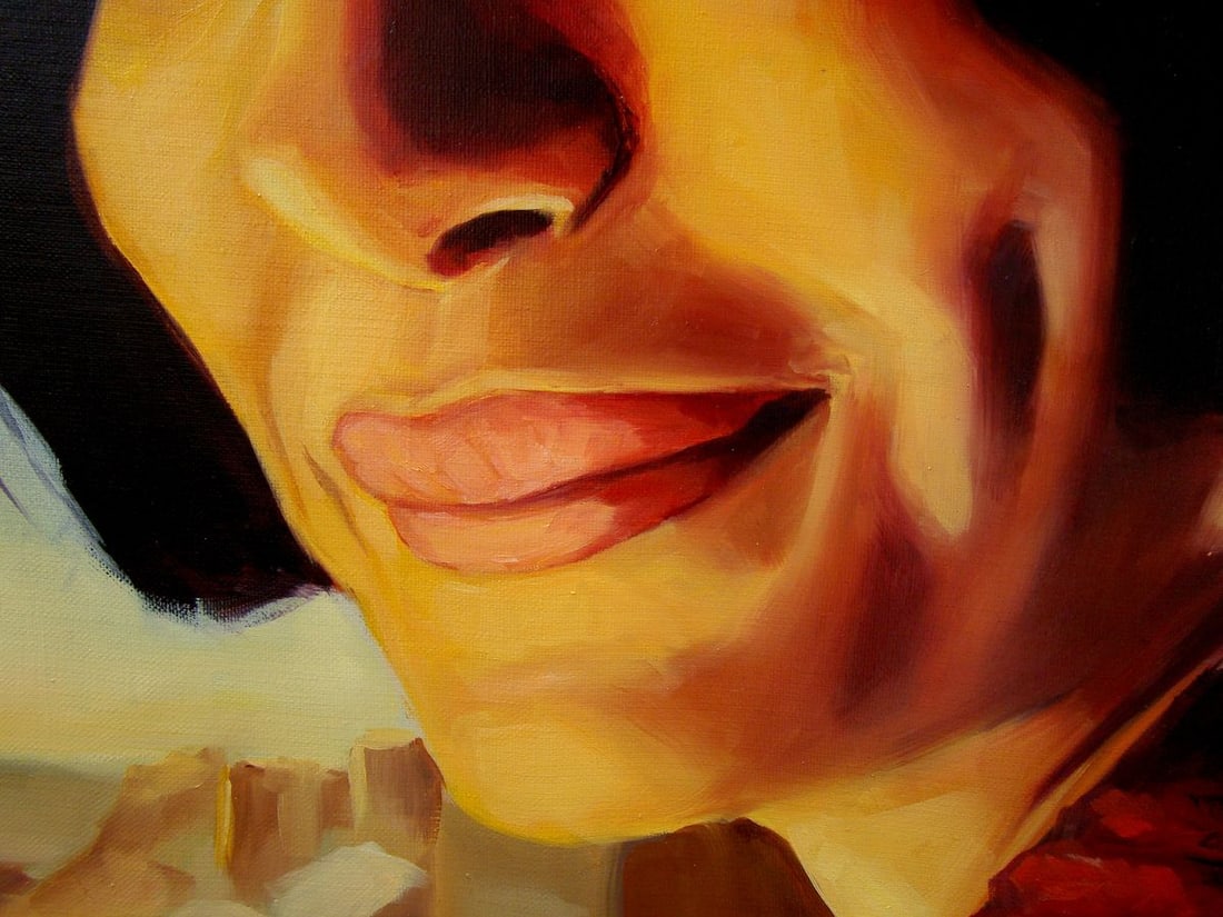 Oil painting Crazy eyes Yulia Lihina - 9