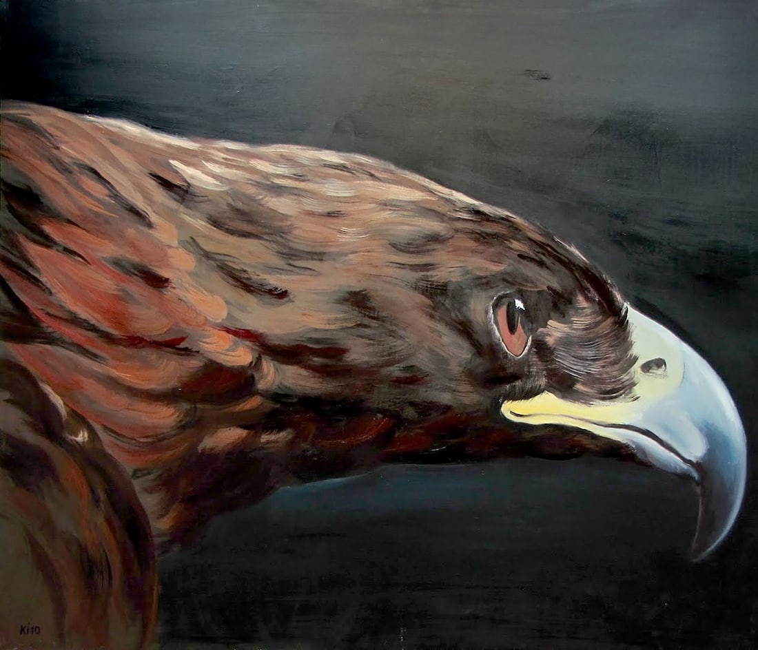 Oil painting Eagle Igor Konovalov: Title: Oil painting Eagle Igor Konovalov Description: No.Kon 98*** ABOUT THIS PAINTING **** TITLE: "Eagle"* ARTISTS: Igor Konovalov* SIZE: 130x170 cm/'51.18x66.92 inches' * MEDIUM: oil, canvas* HAND