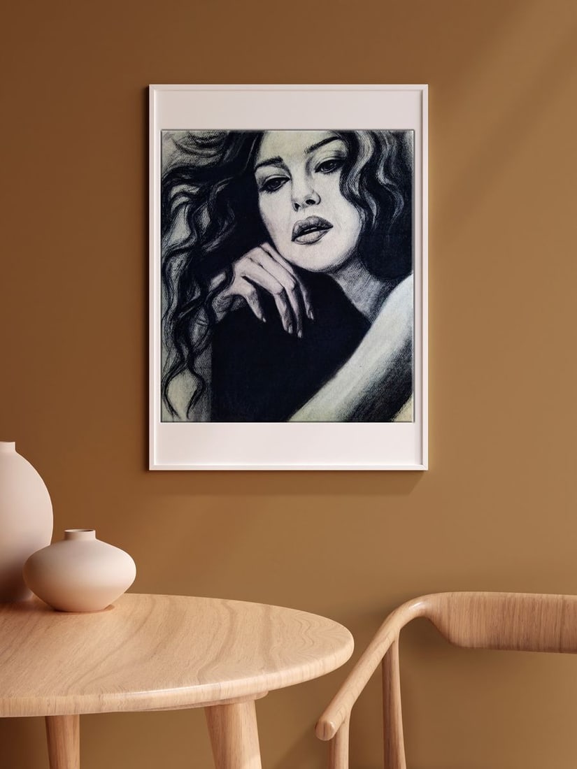 Coal painting Femininity Yulia Lihina - 3