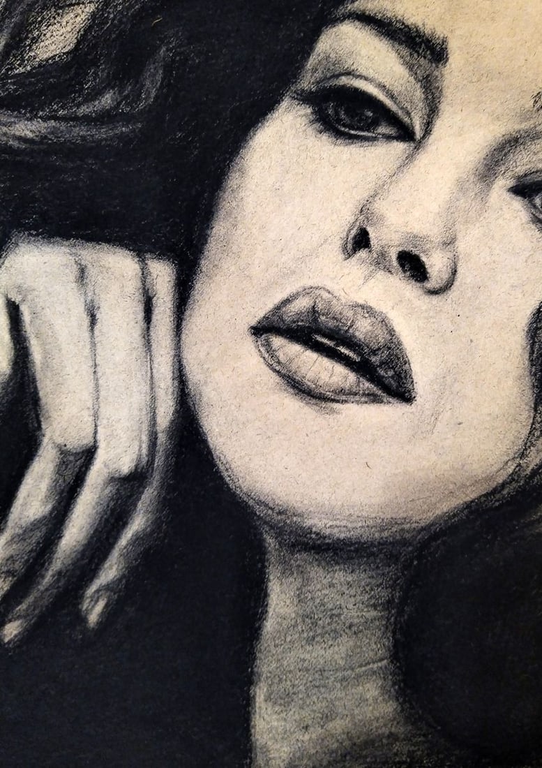 Coal painting Femininity Yulia Lihina - 9