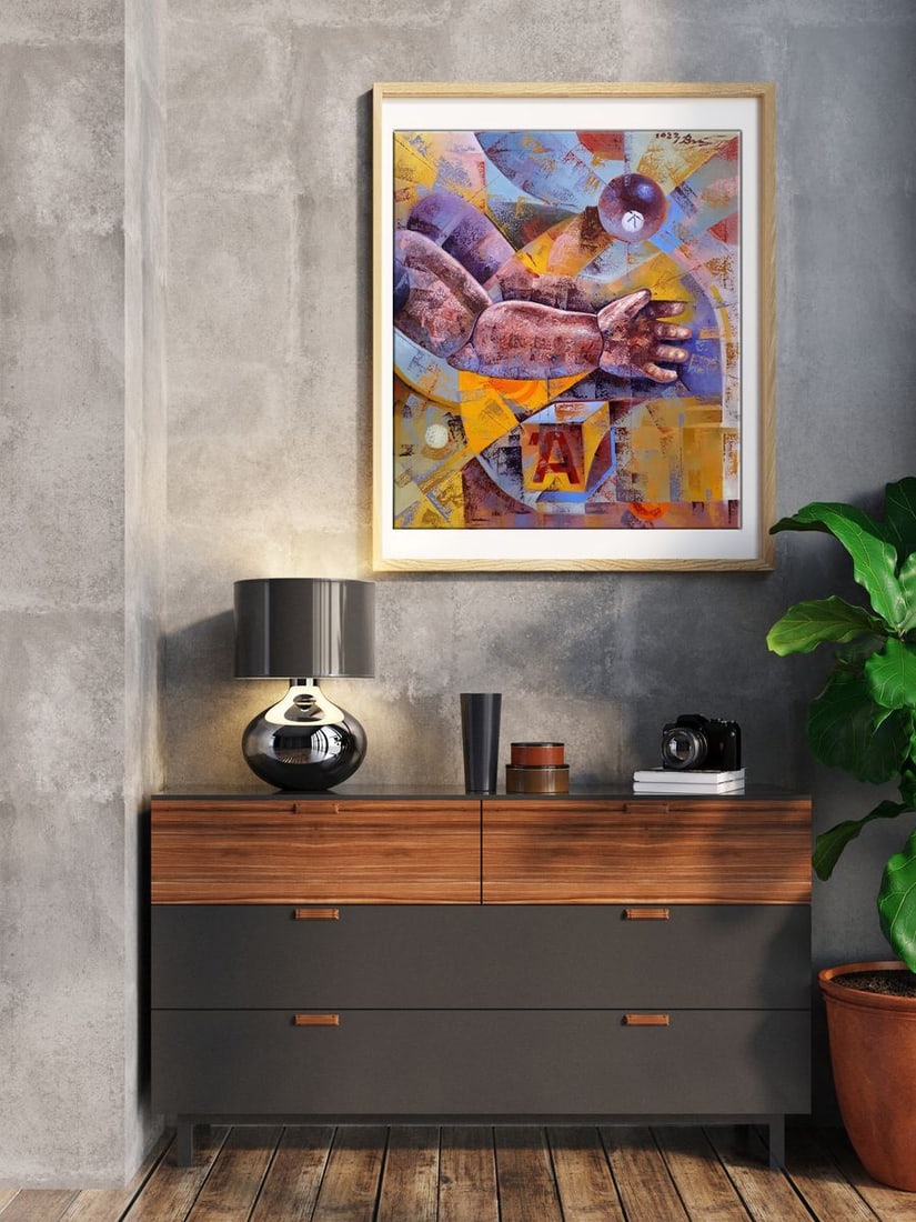 Oil painting Play with doll Sergey Voichenko - 2