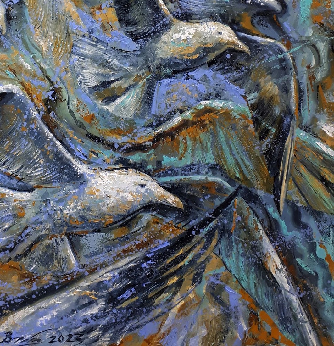 Oil painting Sea birds Sergey Voichenko - 7