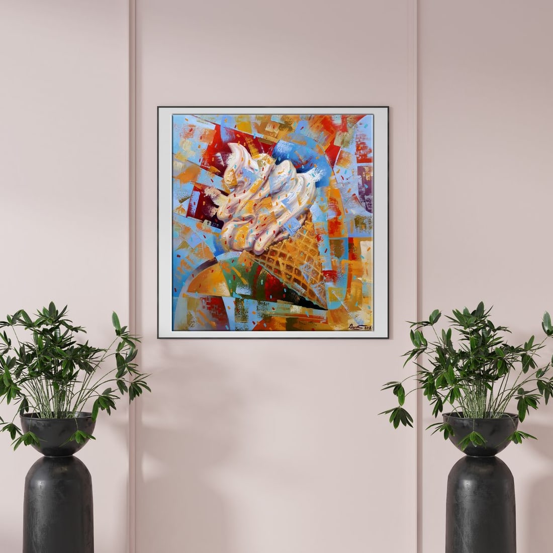 Oil painting Splash ice cream Sergey Voichenko - 3