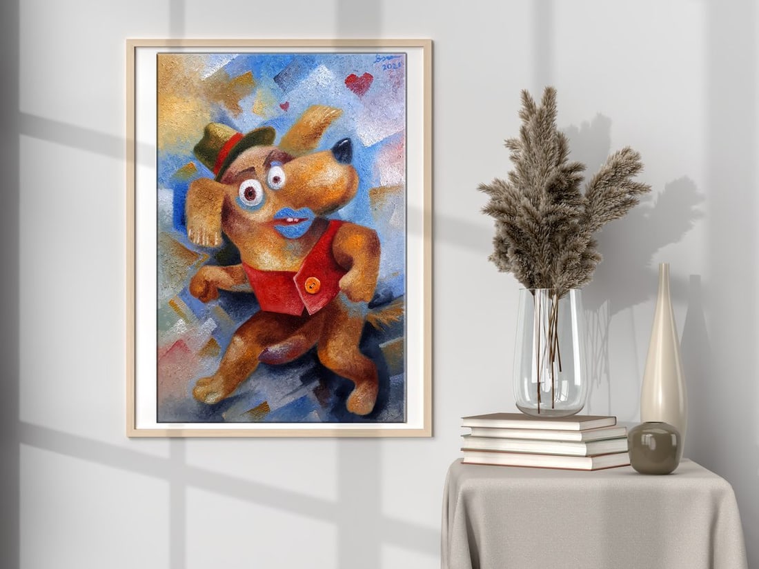 Oil painting Spring dog Sergey Voichenko - 3