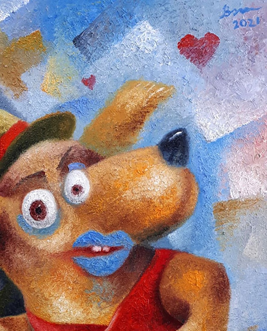 Oil painting Spring dog Sergey Voichenko - 5