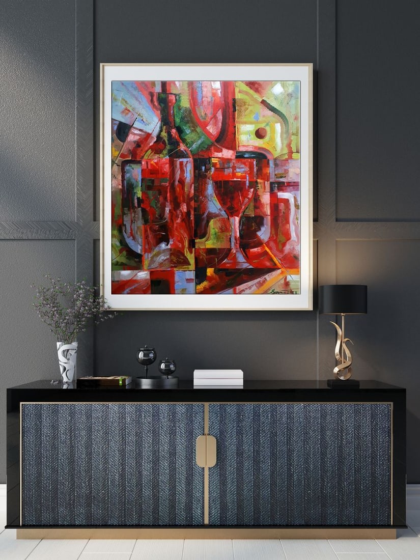 Oil painting Cherry wine Sergey Voichenko - 2