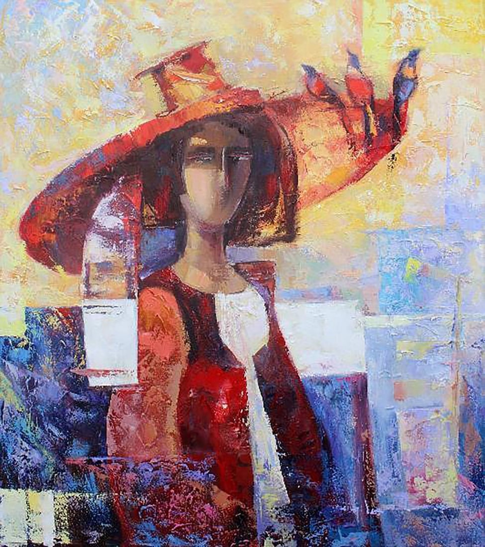 Oil painting Nightingales Kirilenko Ivan: Title: Oil painting Nightingales Kirilenko Ivan Description: No.Koz 34*** ABOUT THIS PAINTING **** TITLE: "Nightingales"* ARTISTS: Kirilenko Ivan* SIZE: 90x80 cm/'35.43x31.49 inches' * MEDIUM: oil, ca