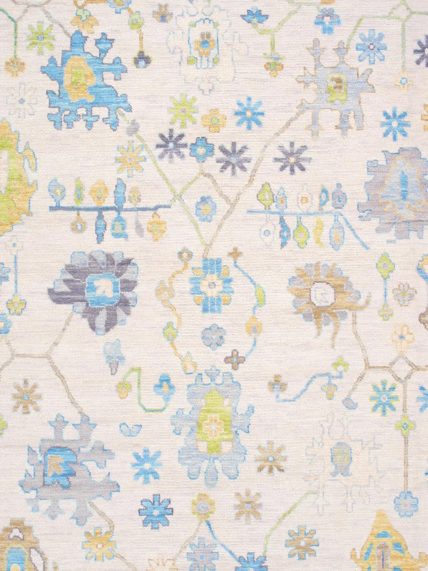 Pasargad Home Oushak Wool Ivory Area Rug-10' 2'' X 14' 5'' - 2